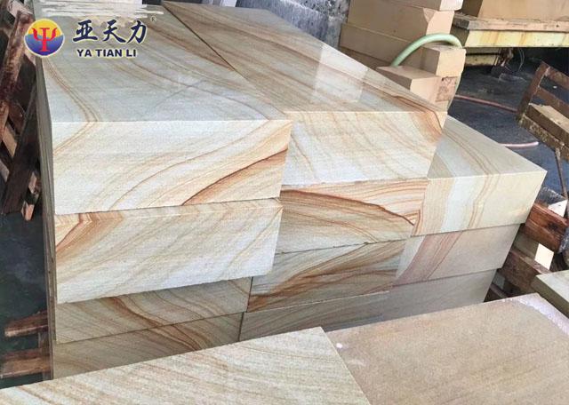 Yellow Wood Vein Sandstone Tiles Slabs with Polished Surface Yellow Wood Vein Sandstone Tiles Slabs with Polished Surface