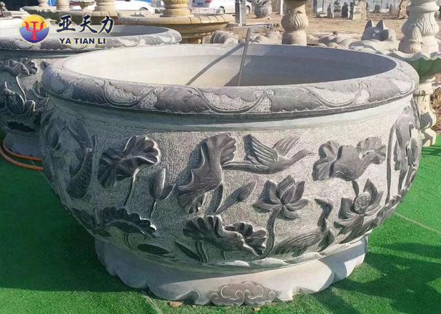Natural Stone Carving Fish Tank